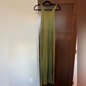 Sleeveless Olive Green Maxi Dress